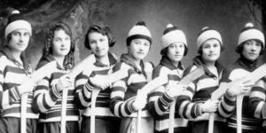 Teamwork - girls ice hockey team 1921